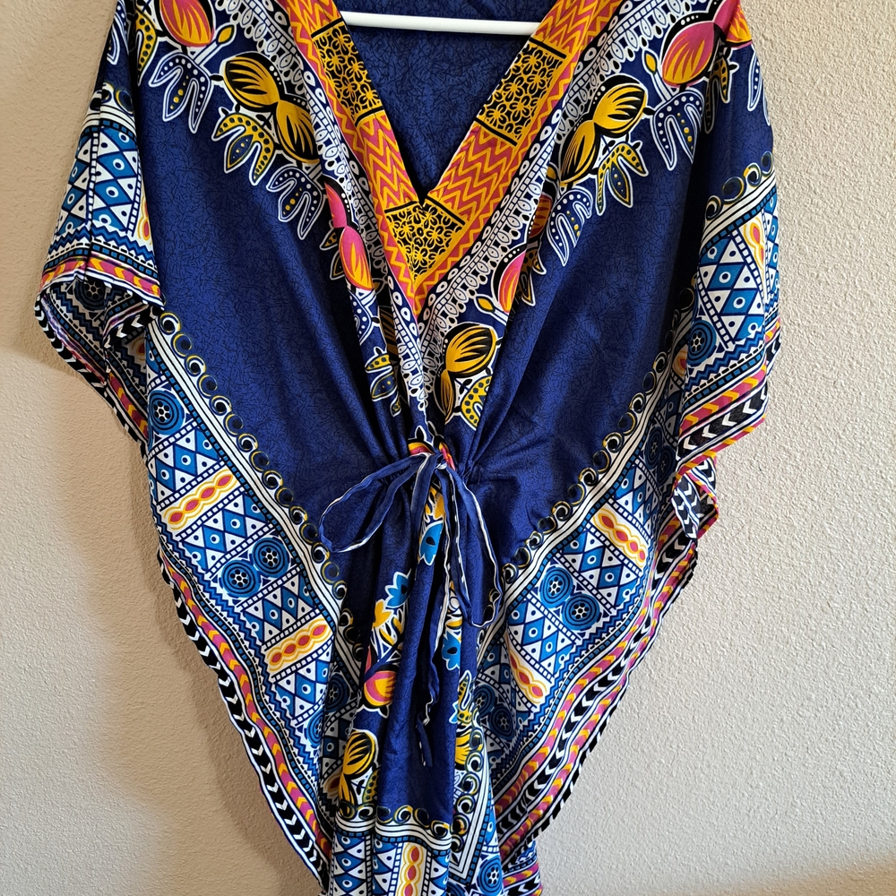 Moda Navy and Multicolor Patterned Tunic - Picture 5 of 8